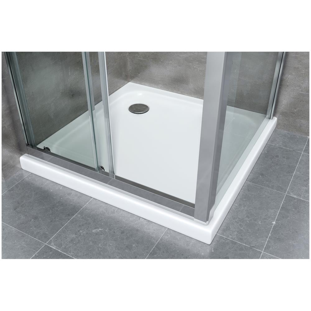 Box Doccia Angolare, Parete Fissa Laterale, Porta Scorrevole Frontale Reversibile, 77.5-80 Fissa X 115-120 Porta - Foto 2