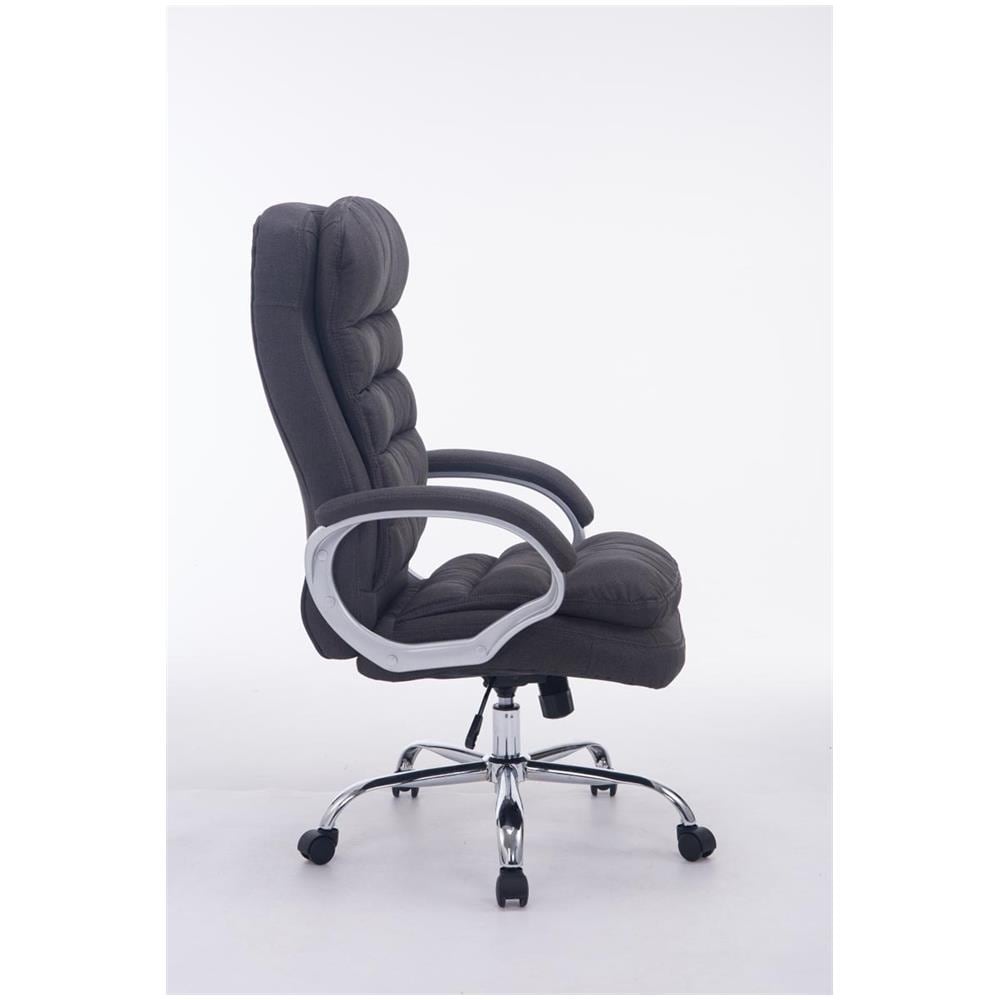 Sedia Ufficio Vancouver XXL in Tessuto I Poltrona Elegante Direttore Carico Max 235 kg I Poltrona Ergonomica Imbottita e Rinforzata Grigio Scuro - Foto 2