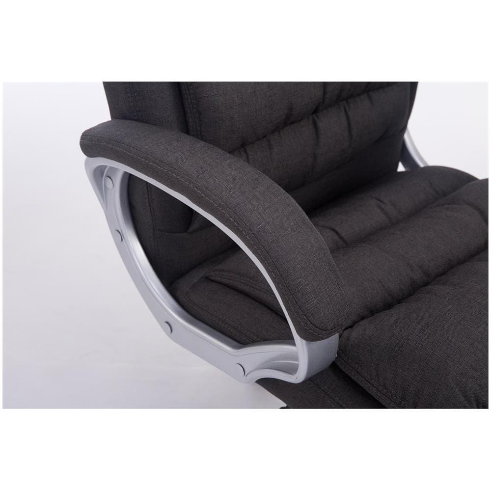 Sedia Ufficio Vancouver XXL in Tessuto I Poltrona Elegante Direttore Carico Max 235 kg I Poltrona Ergonomica Imbottita e Rinforzata Grigio Scuro - Foto 5