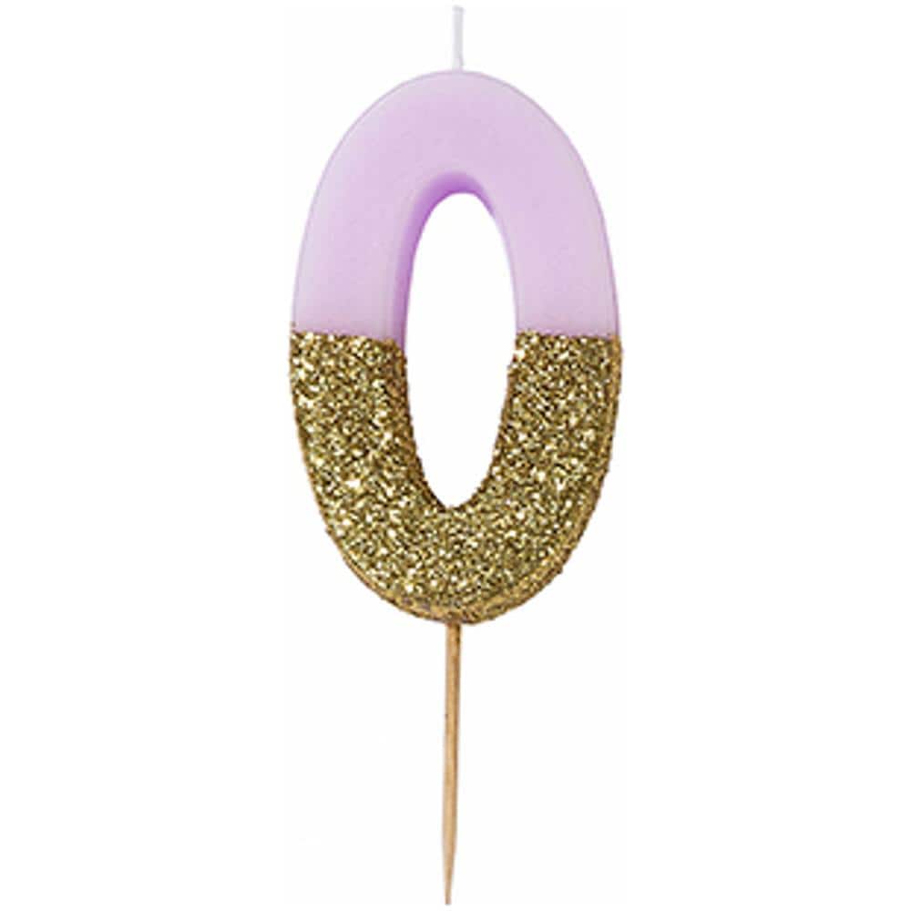 Talking Tables - Candelina Numero 0 Rosa E Oro - Foto 1