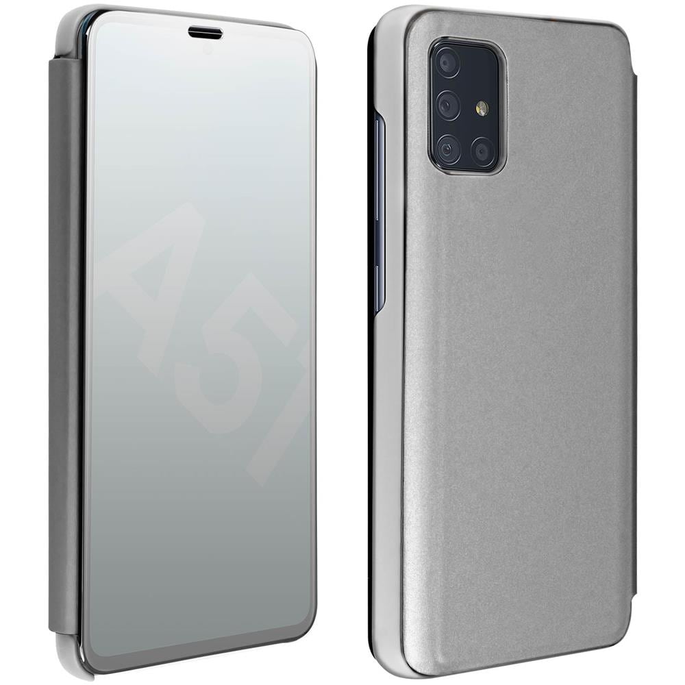 Custodia Samsung Galaxy A51 Sportellino A Specchio Supporto Video Argento - Foto 1
