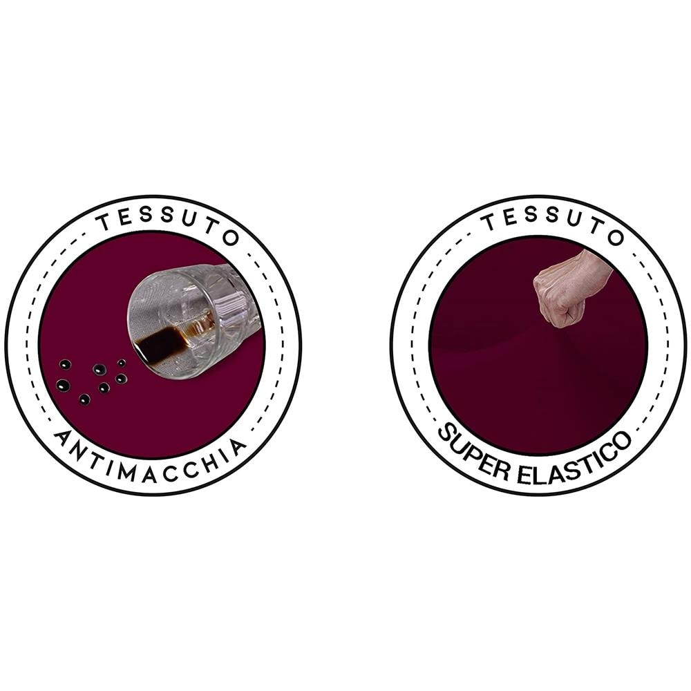 Set 2 Vestisedia Tondo Antimacchia Made In Italy Bordeaux - Foto 6