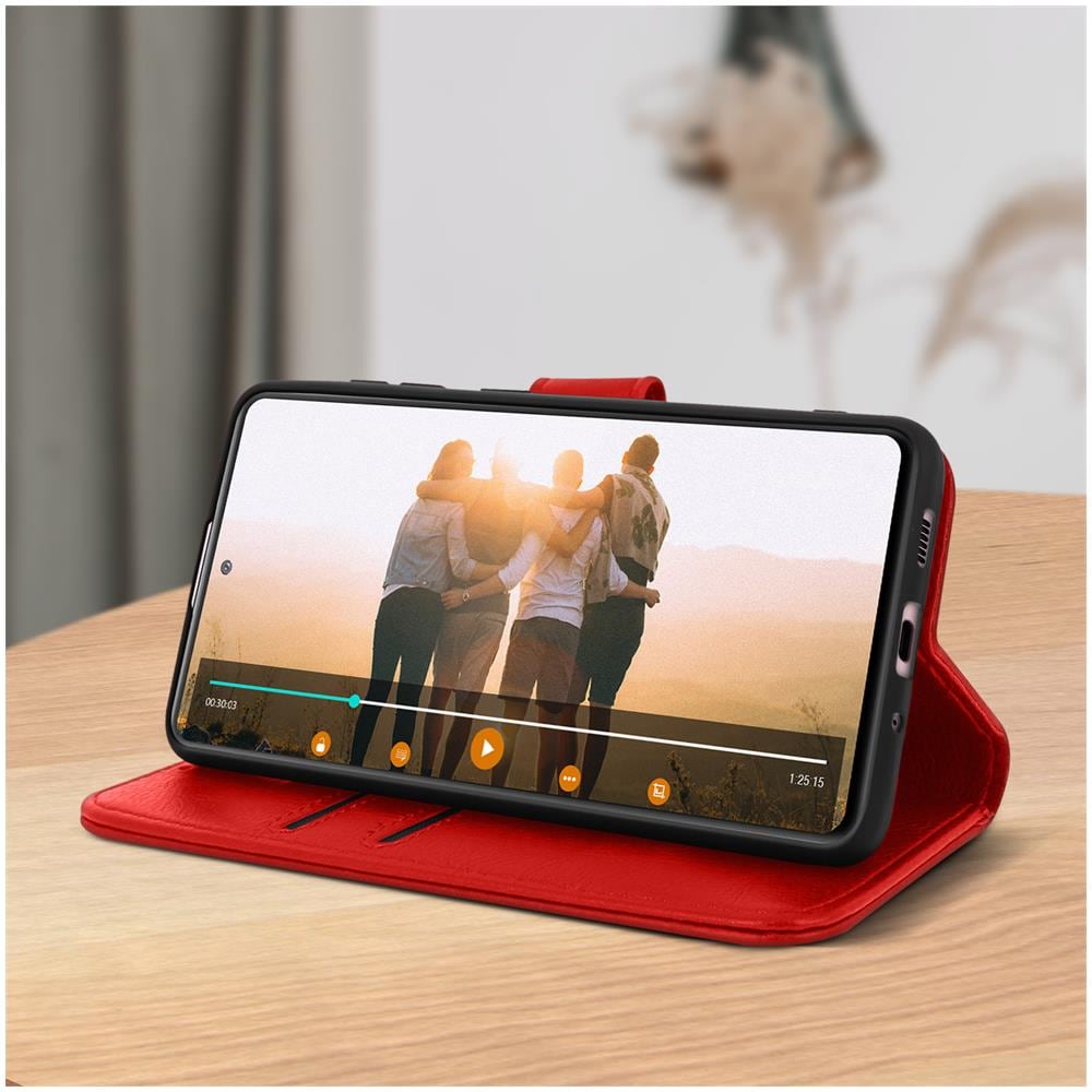 Custodia Samsung Galaxy S20 Fe Portadocumenti Funzione Supporto Rosso - Foto 2