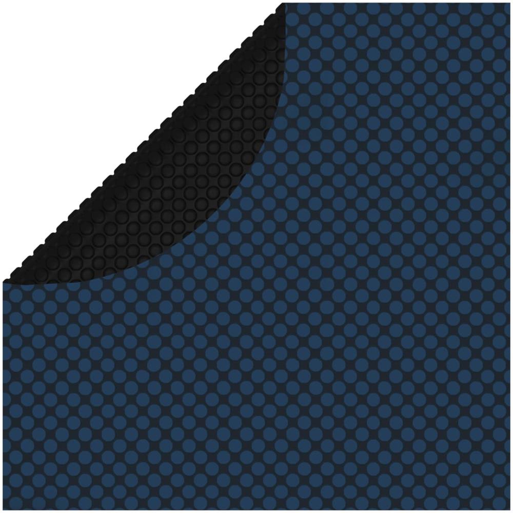 Pellicola Galleggiante Solare Pe Per Piscina 488 Cm Nero E Blu - Foto 1