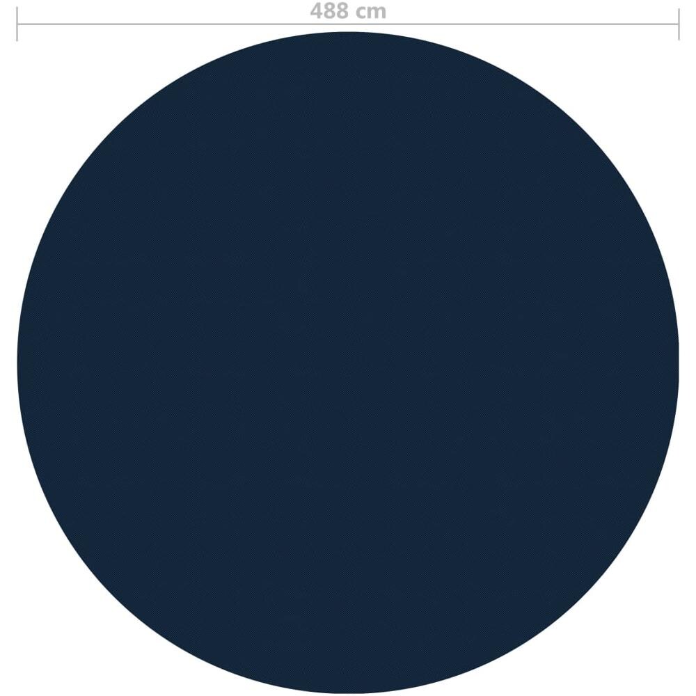 Pellicola Galleggiante Solare Pe Per Piscina 488 Cm Nero E Blu - Foto 5