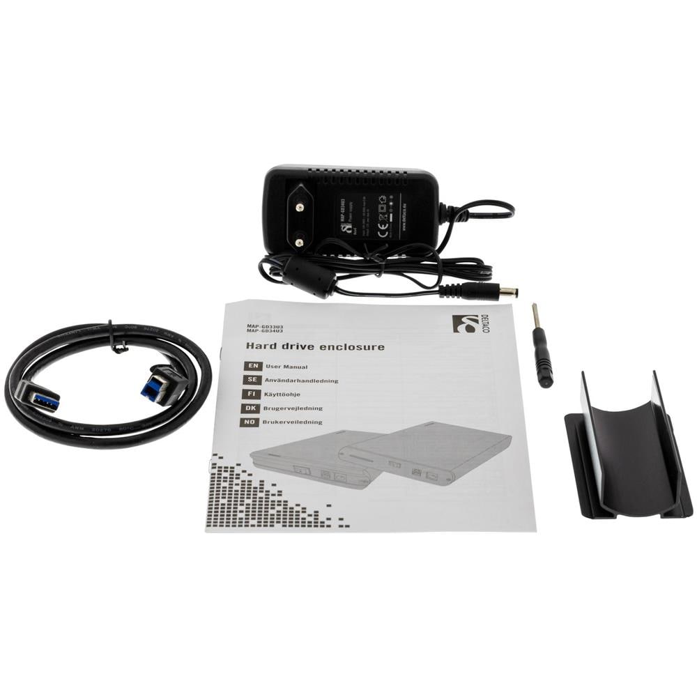Custodia Esterna Per Disco Rigido Sata 6gb / S 1x3,5 "", Usb 3.1, Alluminio, - Foto 2