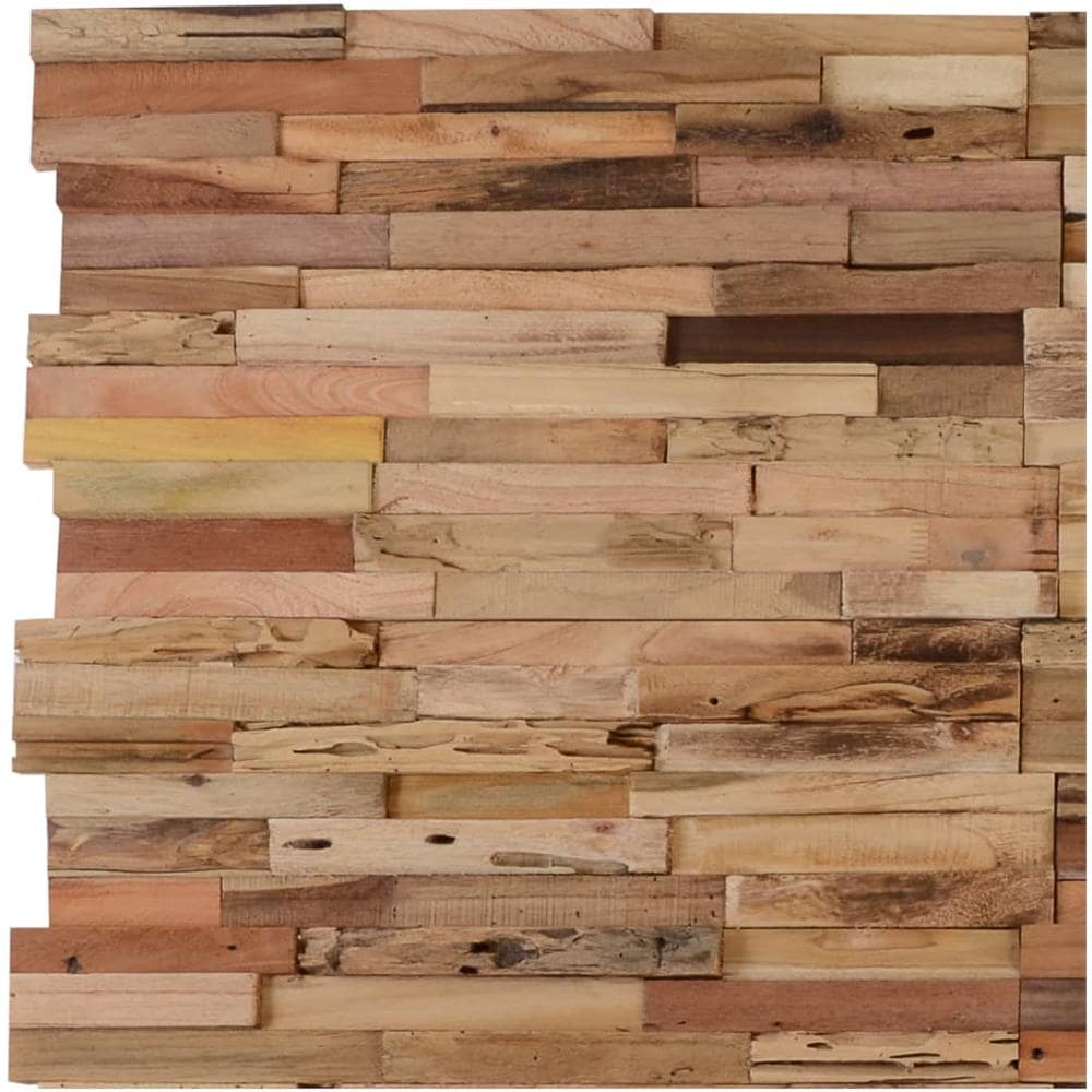 Pannelli per Pareti 10 pz 1,03 m² in Legno Riciclato di Teak - Foto 2