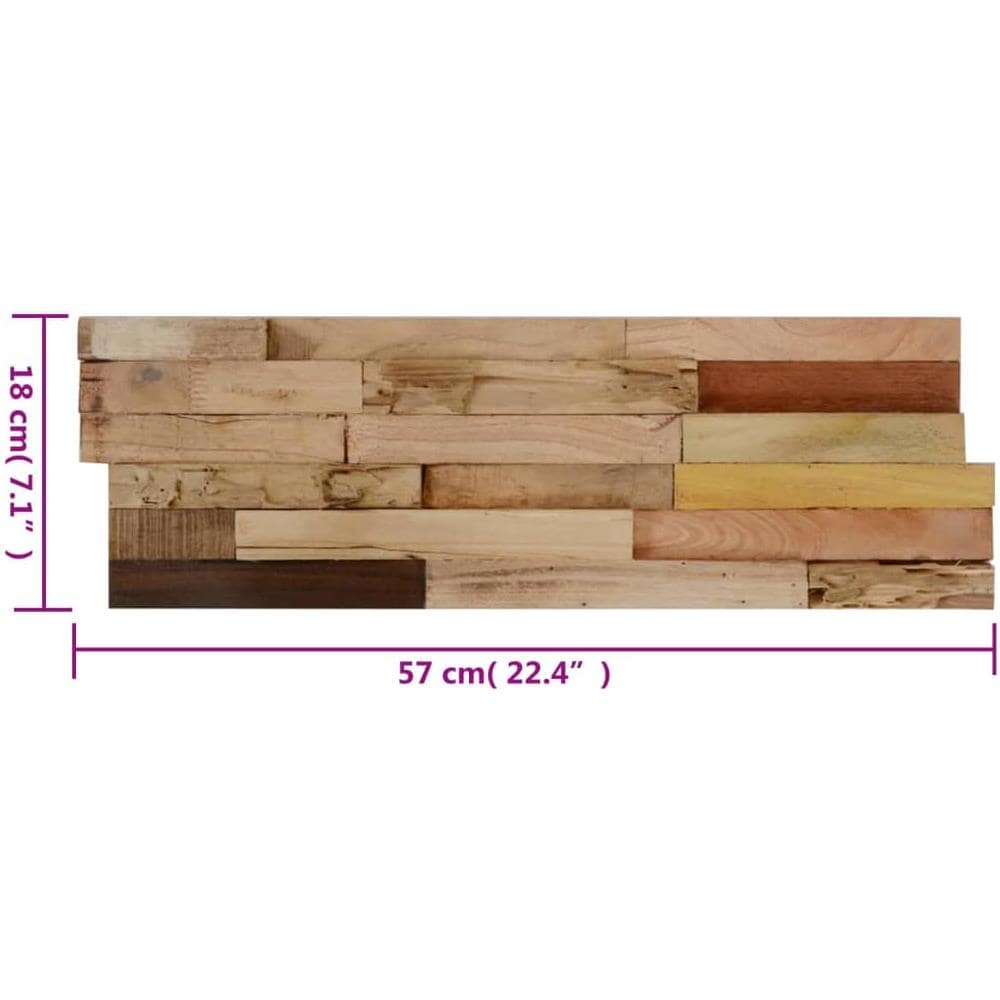 Pannelli per Pareti 10 pz 1,03 m² in Legno Riciclato di Teak - Foto 8