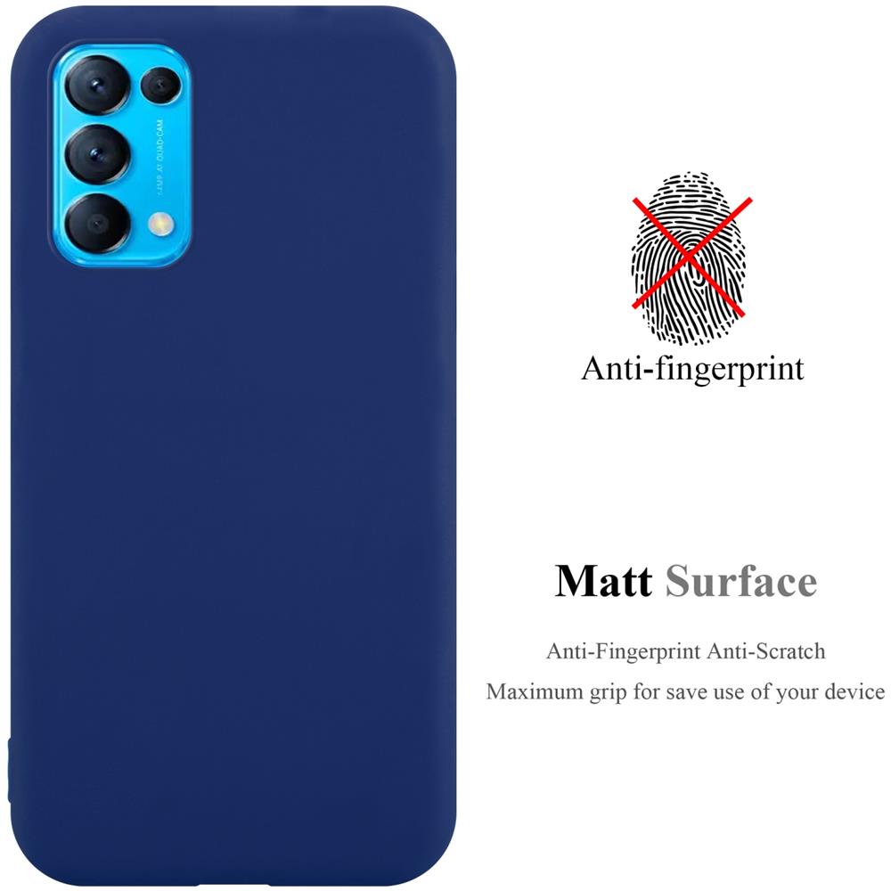 Custodia Compatibile Con Oppo Find X3 Lite In Candy Blu Scuro - Coperchio Protettivo In Silicone Tpu Flessibile - Foto 2