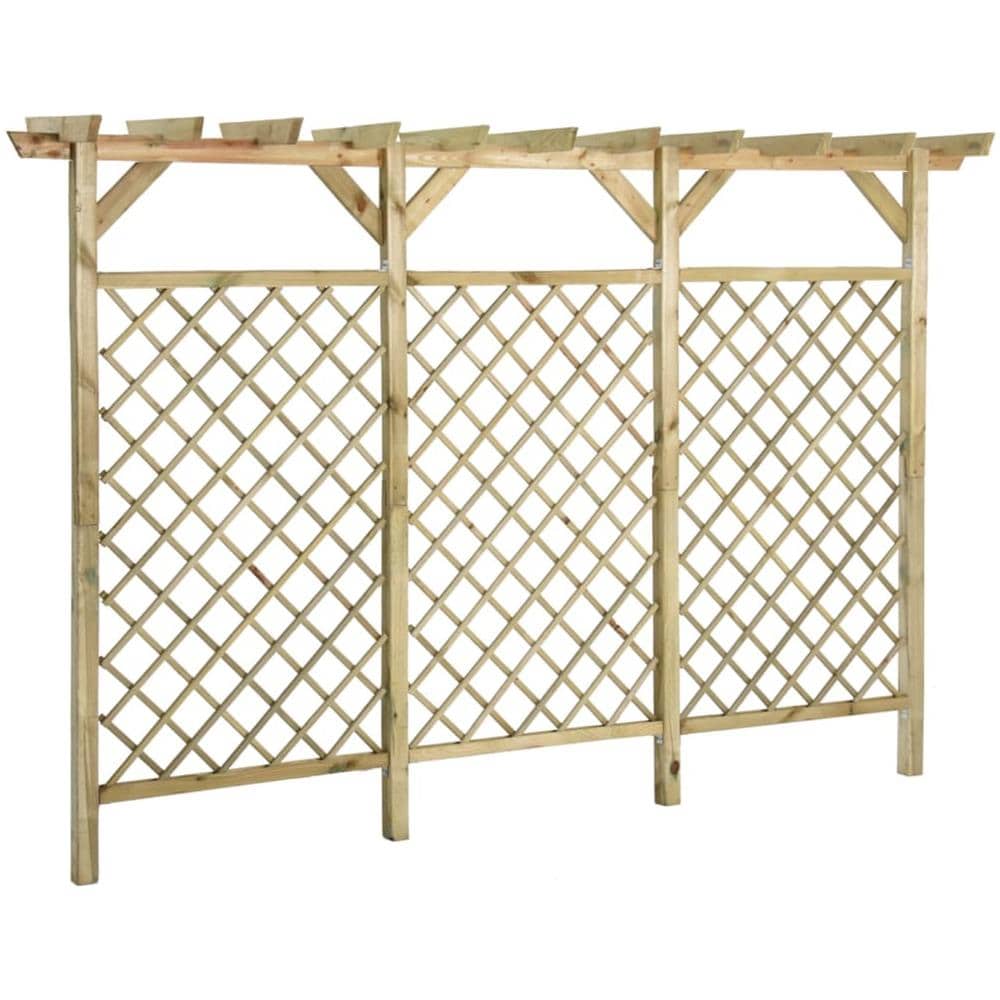 Recinzione a Traliccio con Pergolato 300x50x200cm Legno di Pino - Foto 3