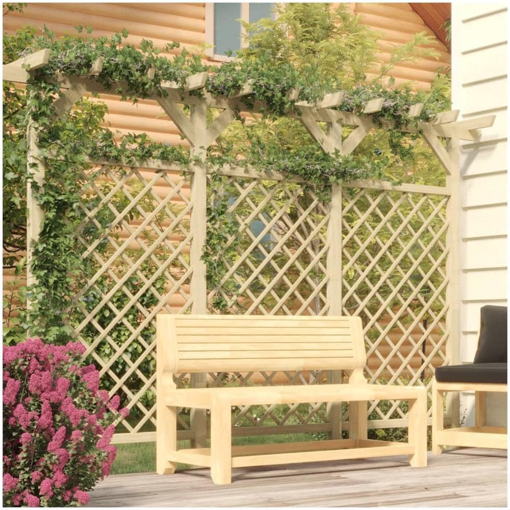 Recinzione a Traliccio con Pergolato 300x50x200cm Legno di Pino - Foto 1
