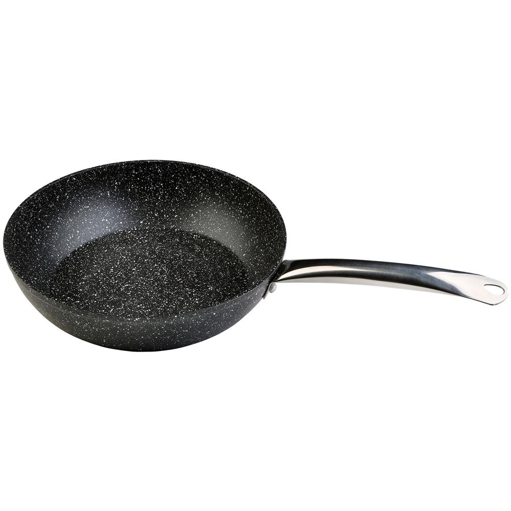 Granite Padella Profonda 30 Cm Induzione Antiaderente Ecologico Senza Pfoa, Alluminio Nero - Foto 1