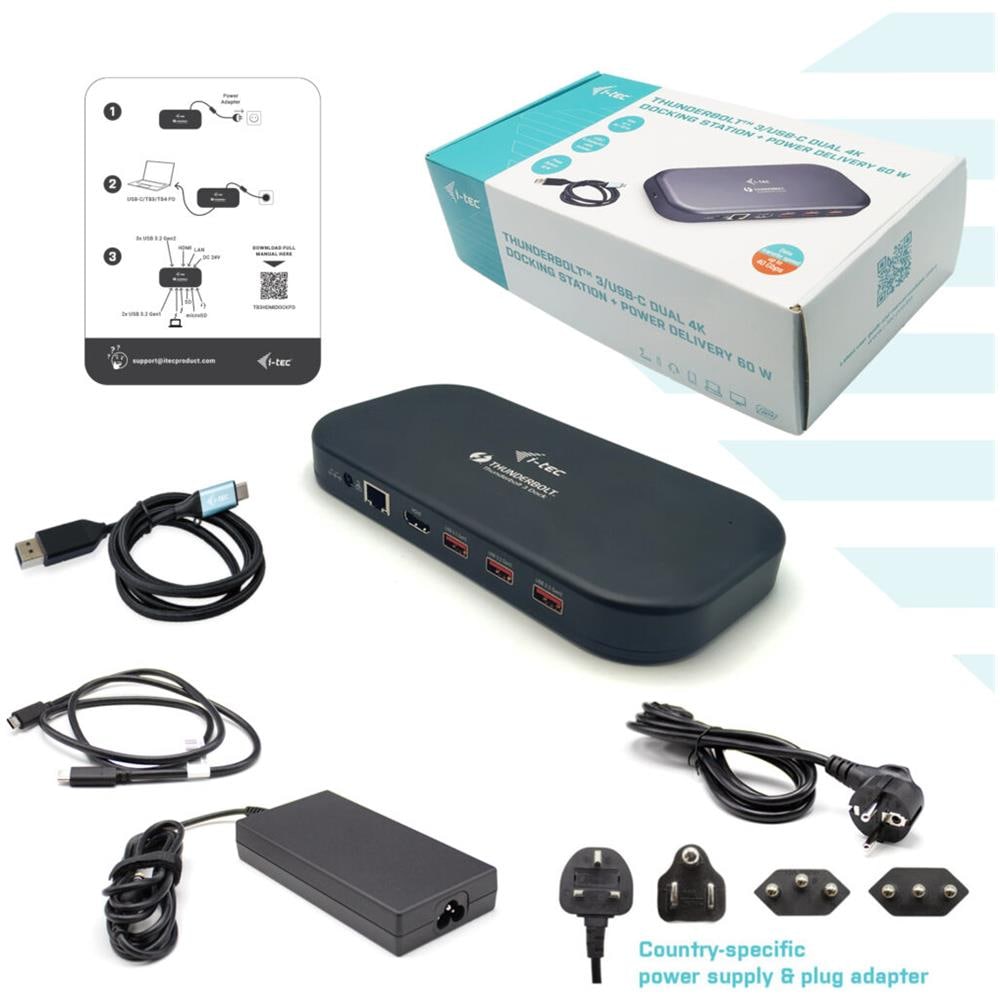 TB3HDMIDOCKPD replicatore di porte e docking station per notebook Cablato Thunderbolt 3 Nero - Foto 4