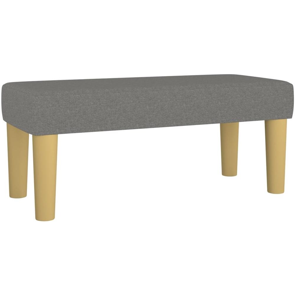 Panca Grigio Scuro 70x30x30 Cm In Tessuto - Foto 2