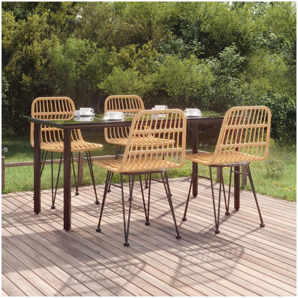 Set Da Pranzo Da Giardino 5 Pz In Polyrattan - Foto 1