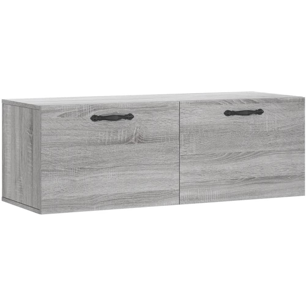 Mobile A Parete Grigio Sonoma 100x36,5x35 Cm Legno Multistrato - Foto 2