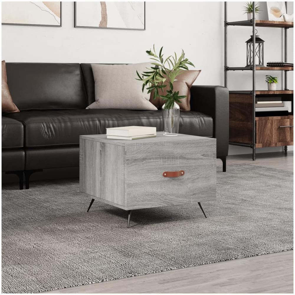 Tavolino Da Salotto Grigio Sonoma 50x50x40 Cm Legno Multistrato - Foto 1