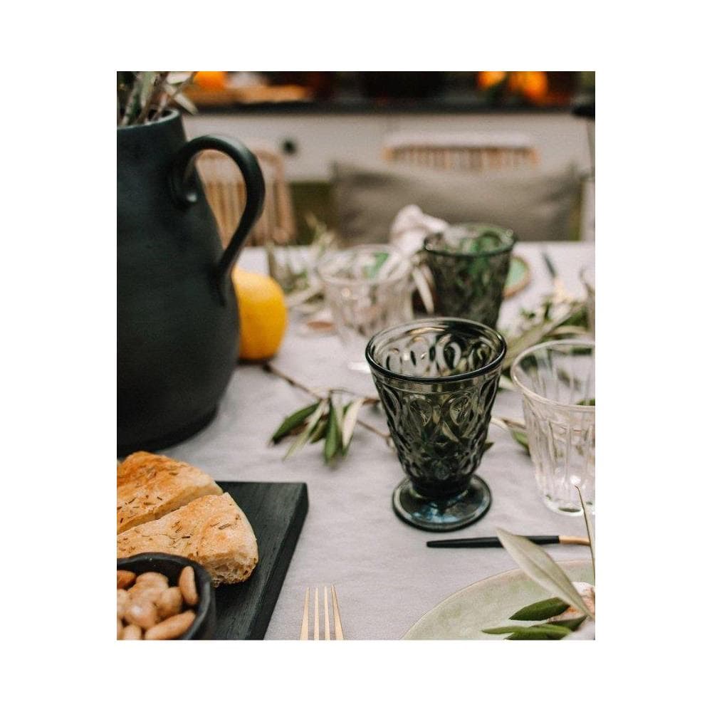 Lyonnais Bicchiere Antracite - Eleganti bicchieri in vetro pressato - Foto 3