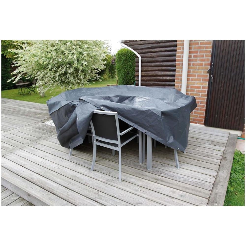 Telo copertura in polietilene per mobili da giardino 90 x 205 cm colore grigio scuro - Foto 2