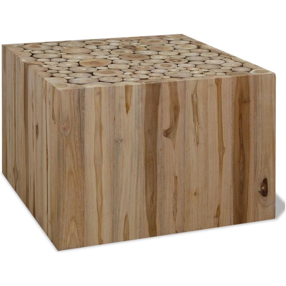 Tavolino Da Caffè In Autentico Legno Di Teak 50x50x35 Cm - Foto 1