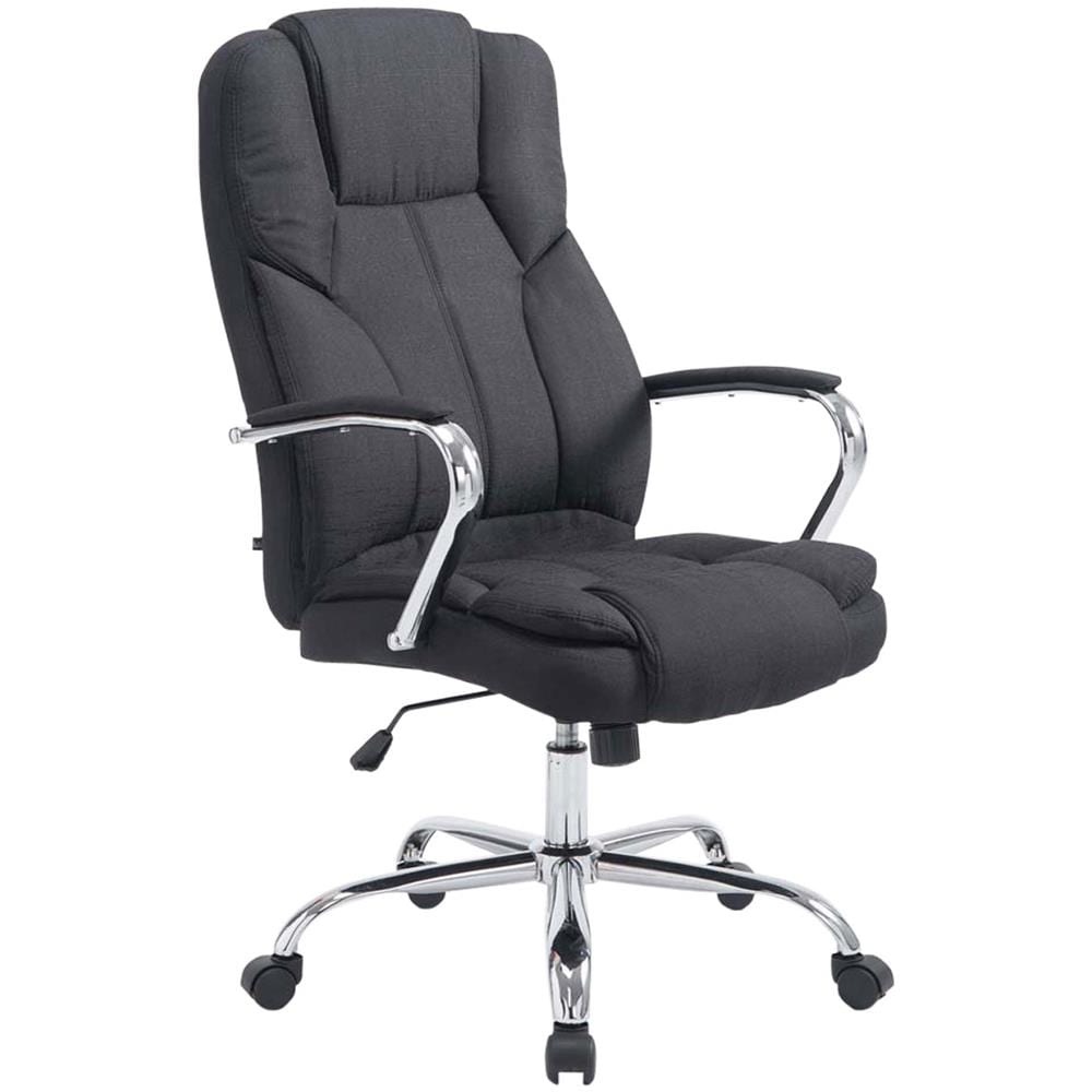 Sedia Ufficio Xanthos XXL in Tessuto - Poltrona Ergonomica Carico Max 210 kg - Sedia Studio Imbottita E Regolabile - Poltrona Pc Rinforzata Nero - Foto 1
