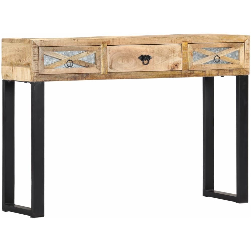 Consolle 110x30x76 Cm In Legno Massello Di Mango - Foto 13