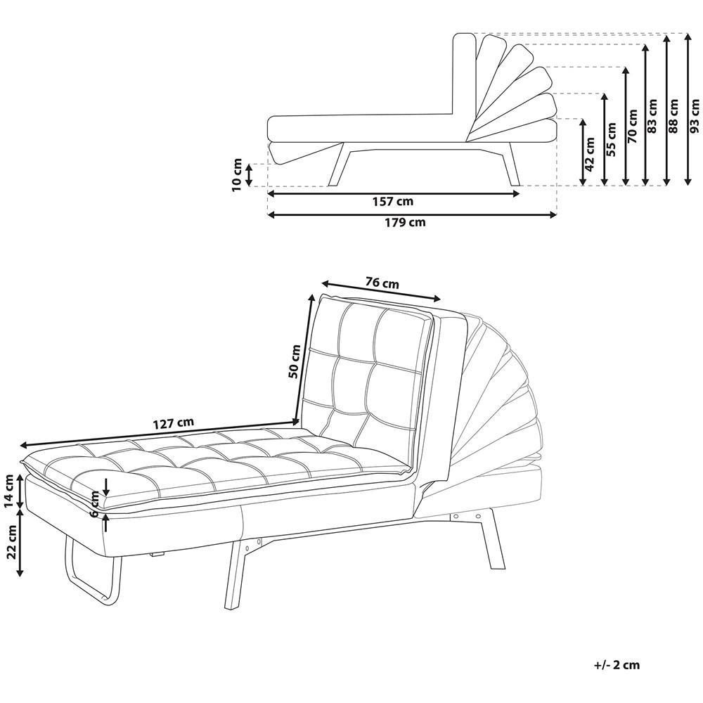 Chaise Longue Reclinabile In Velluto Rosa Loiret - Foto 2