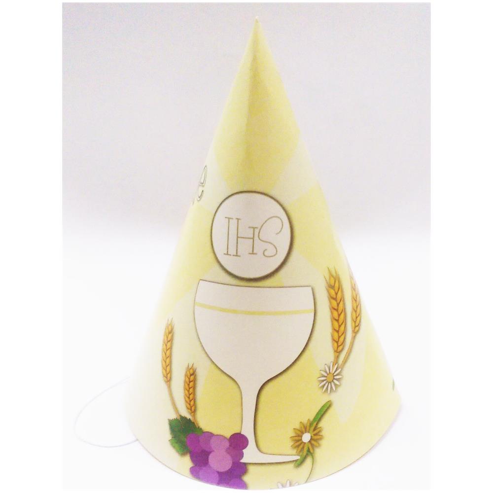 TAKESTOP - Set 36 Pezzi Cappello Cappelli Di Carta Cono Feste Prima  Comunione Giallo Cappellino Monouso Addobbi Calice Ostia Spiga Festa -  ePRICE