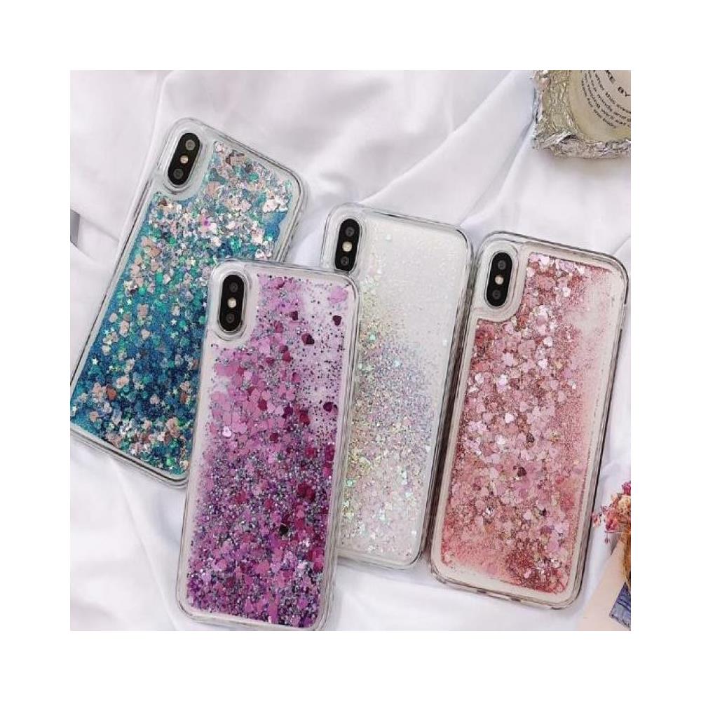 Tpu Caso Quicksand Liquidi Scintillants Cuori Stella Iphone Xs Blue Max - Foto 2