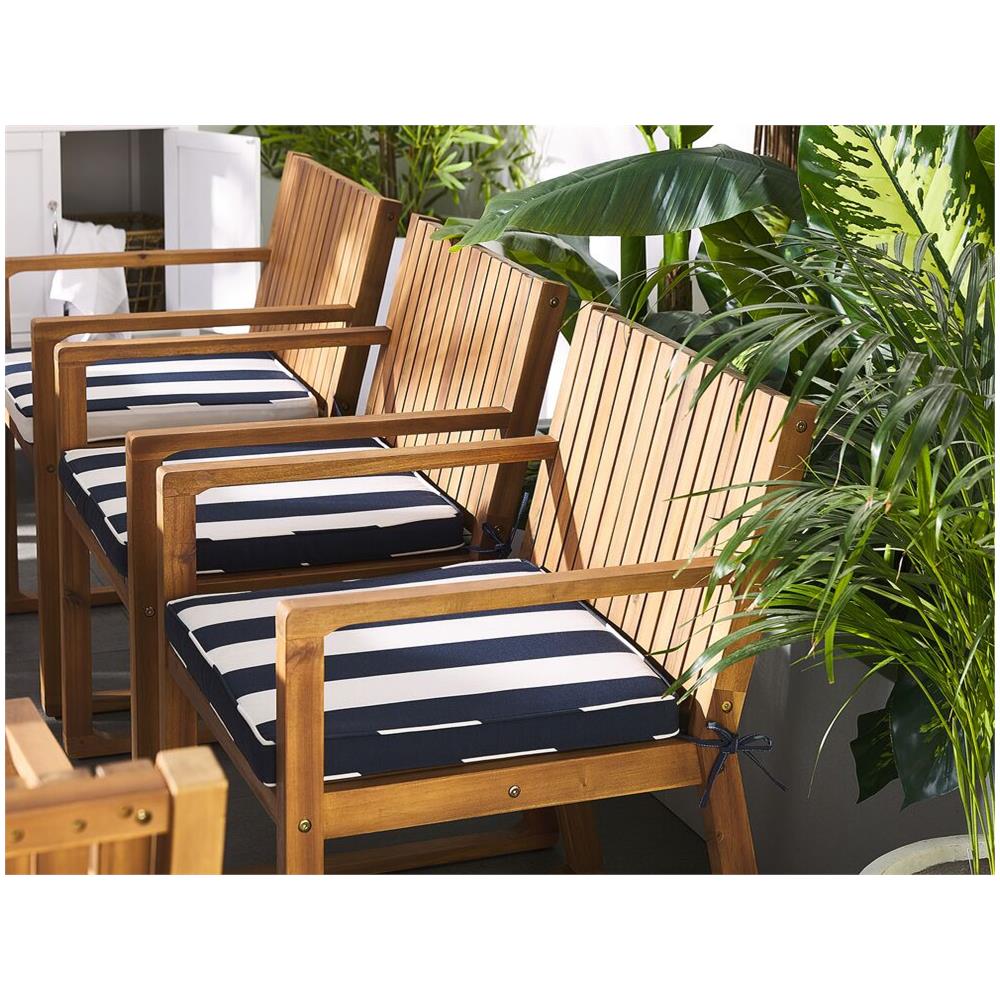 Cuscino Blu Navy A Righe Per Sedia Sassari - Foto 2