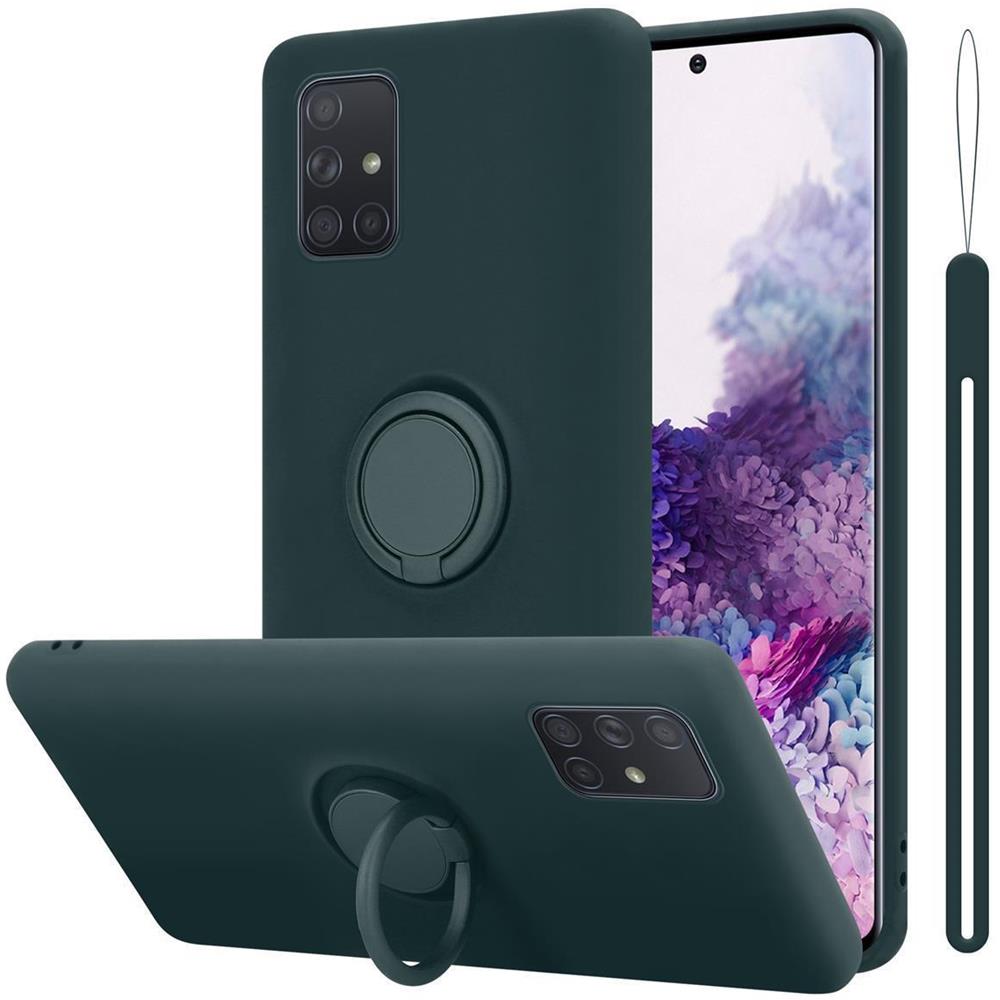 Cadorabo Custodia Compatibile Con Samsung Galaxy A71 4g In Liquid Verde - Coperchio Protettivo In Silicone Tpu Flessibile Con Anello - Foto 1