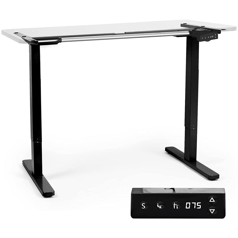 Tm12bk Telaio Per Scrivania Elettrico - Altezza Regolabile 71 - 116 Cm - Postazione Di Lavoro Ergonomica - Funzione Memoria - 2 Livelli - Meccanismo Singolo Di Sollevamento - Nero - Foto 1