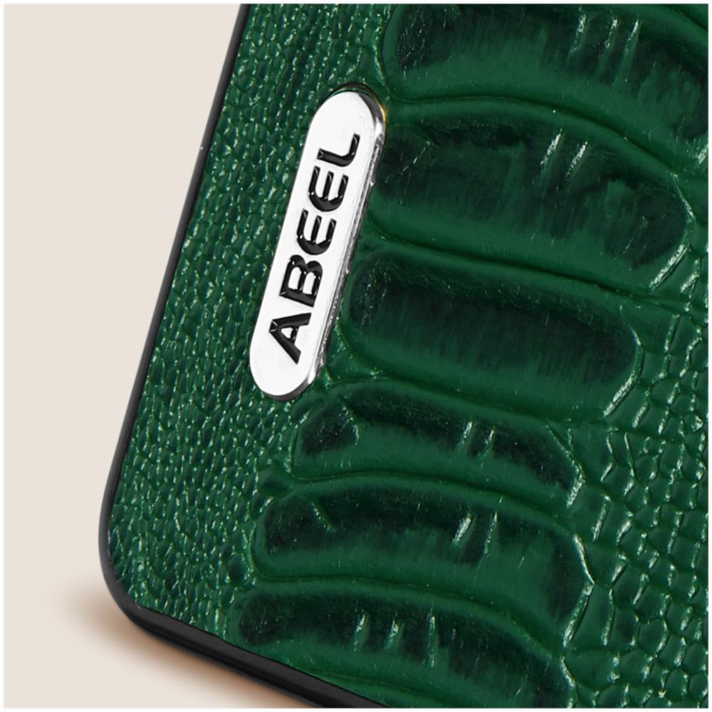 Cover Per Samsung Galaxy Z Fold5 Ibrida Vera Pelle Design Serpente Verde - Foto 5