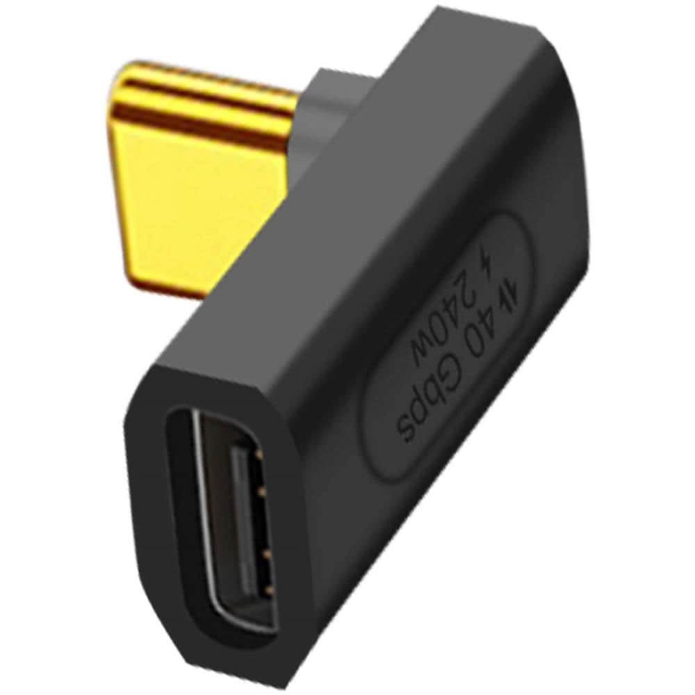 Adattatore Usb-c Da Maschio A Femmina, A Gomito 90°, 240w 40gbps Video 8k - Foto 1
