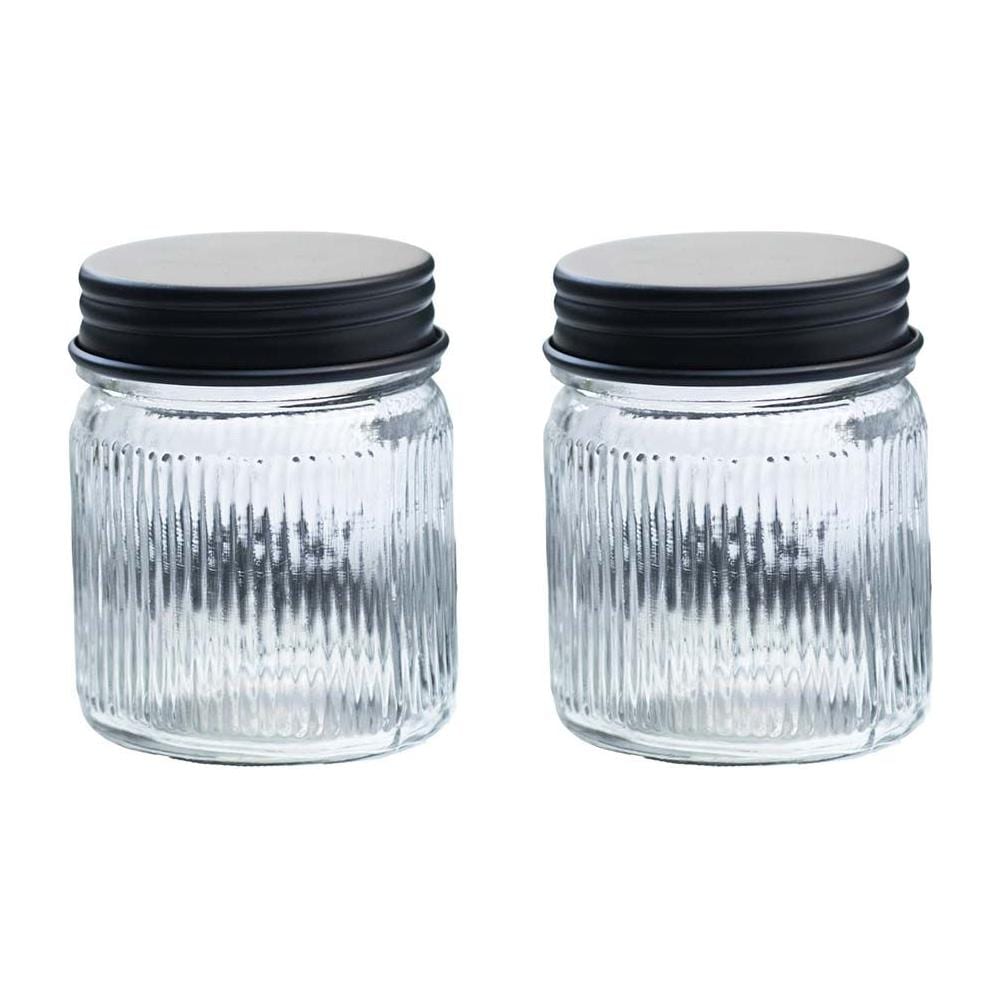 Set Di 2 Barattoli Di Vetro E Ottone - Foto 1