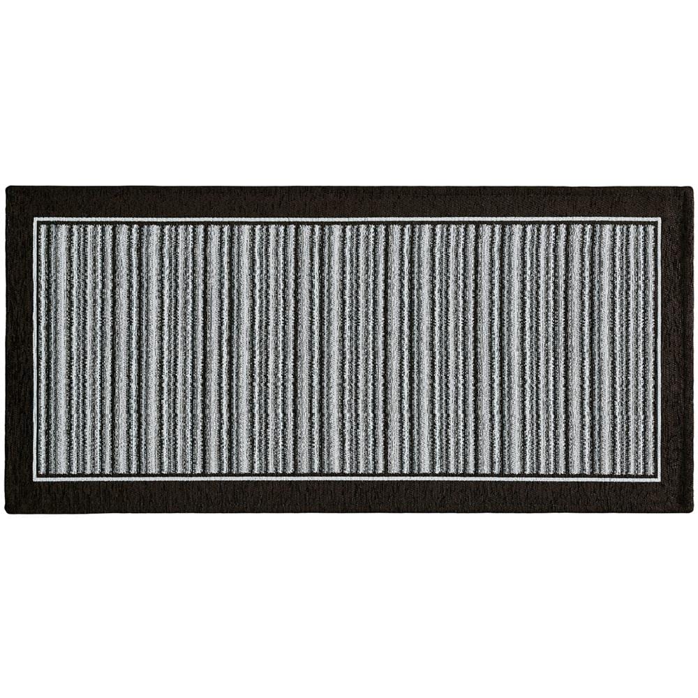 Tappeto Passatoia Cucina Corsia Retro Antiscivolo Disegno Shangai By Suardi 55x240 Nero - Foto 1