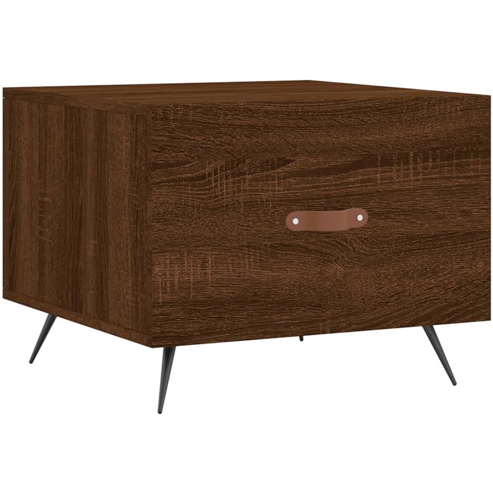 Tavolino Da Salotto Rovere Marrone 50x50x40cm Legno Multistrato - Foto 2