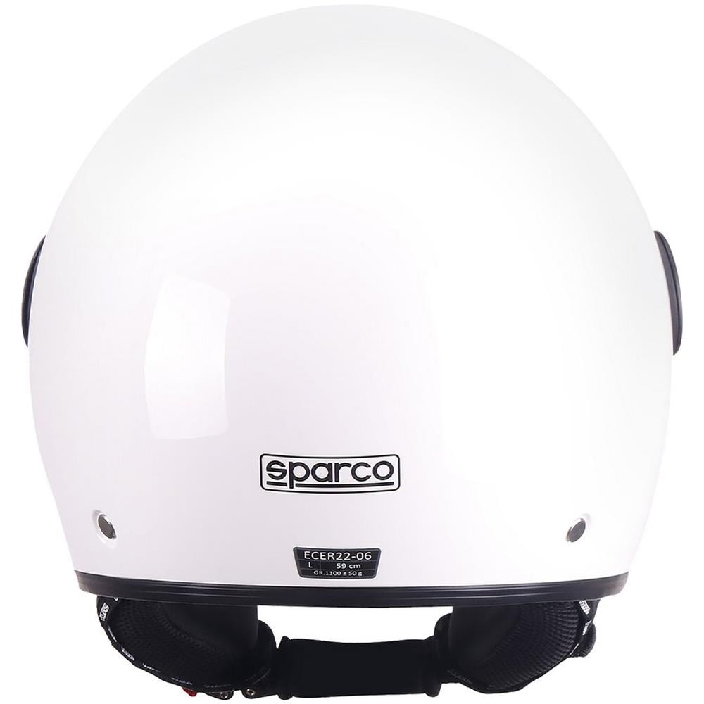 Casco Demi-jet Con Peak Per Moto Bianco Con Calotta In Abs Taglia Xs - Foto 3