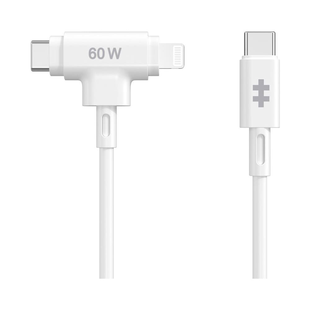 CAVO RIC /TRASF.DATI APPLE HYPER WH USB-C TO USB-C LIGHTNING 60W WHITE - Foto 1