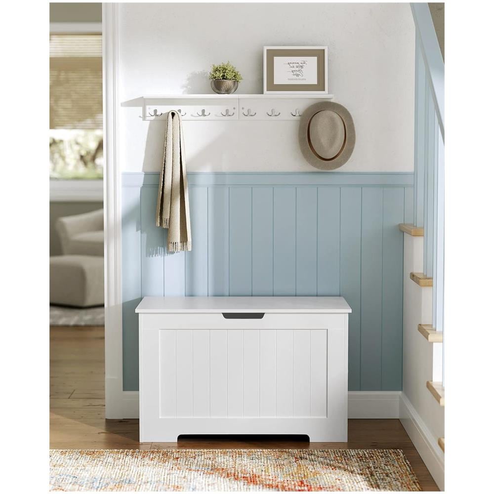 CASSETTIERA CON SEDUTA Cassettiera portaoggetti in truciolato bianco - Foto 2