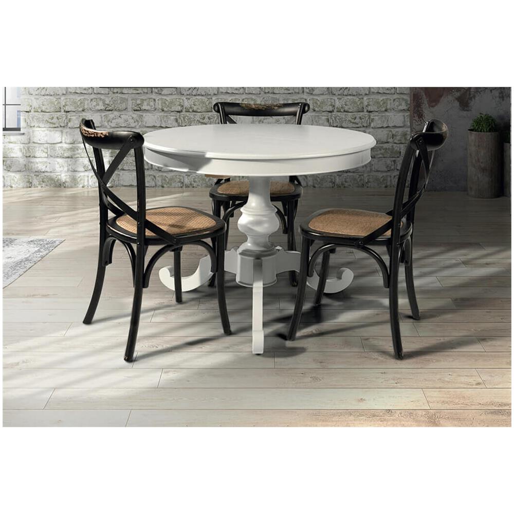 Barry - Tavolo Da Pranzo Allungabile In Legno Massello Tondo - Foto 2