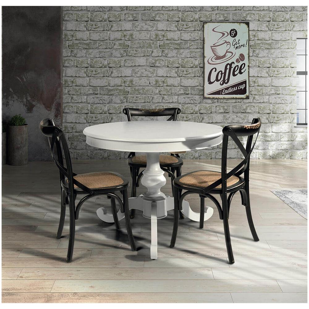 Barry - Tavolo Da Pranzo Allungabile In Legno Massello Tondo - Foto 3