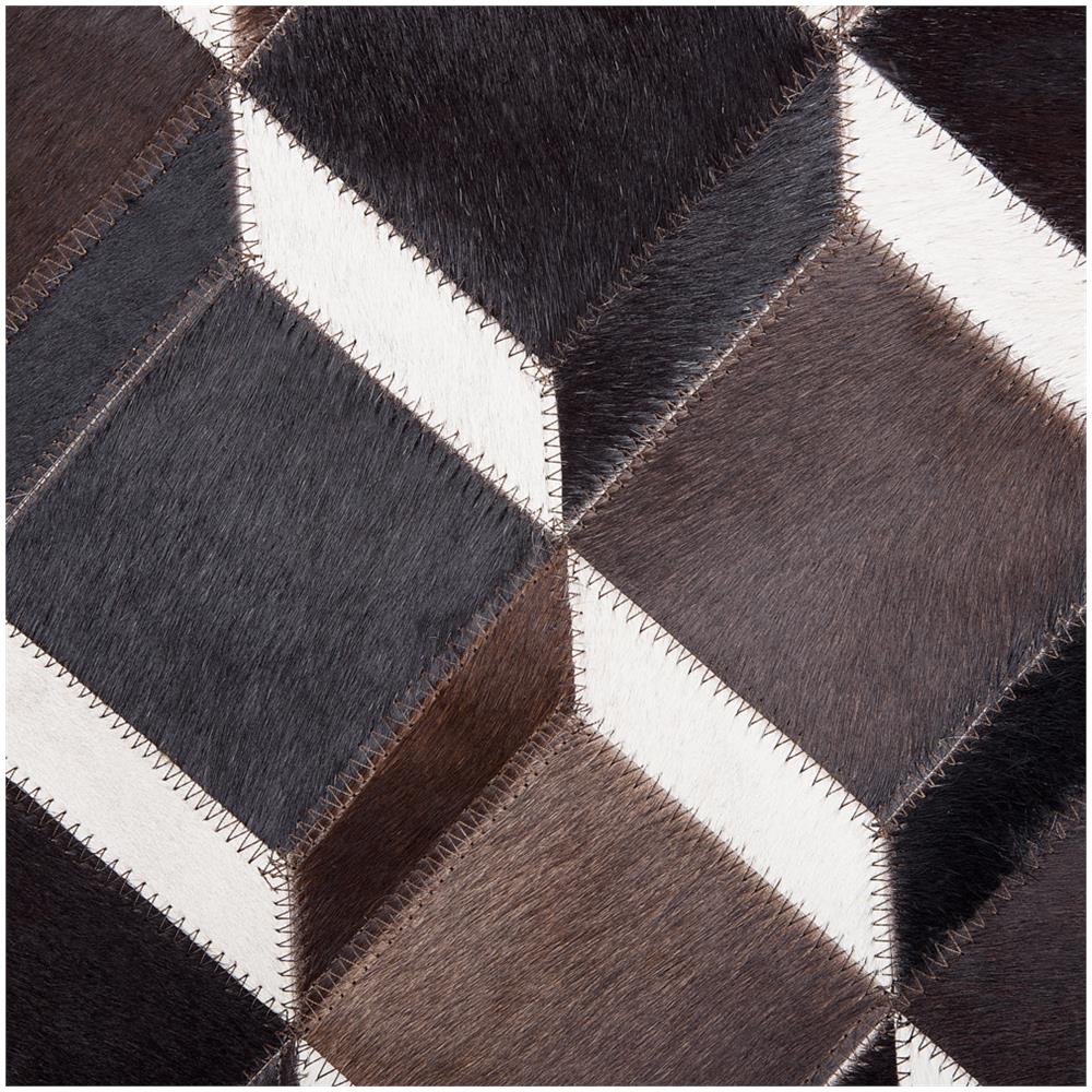 Tappeto Rotondo In Pelle Marrone Ø140 Cm Alpkoy - Foto 7