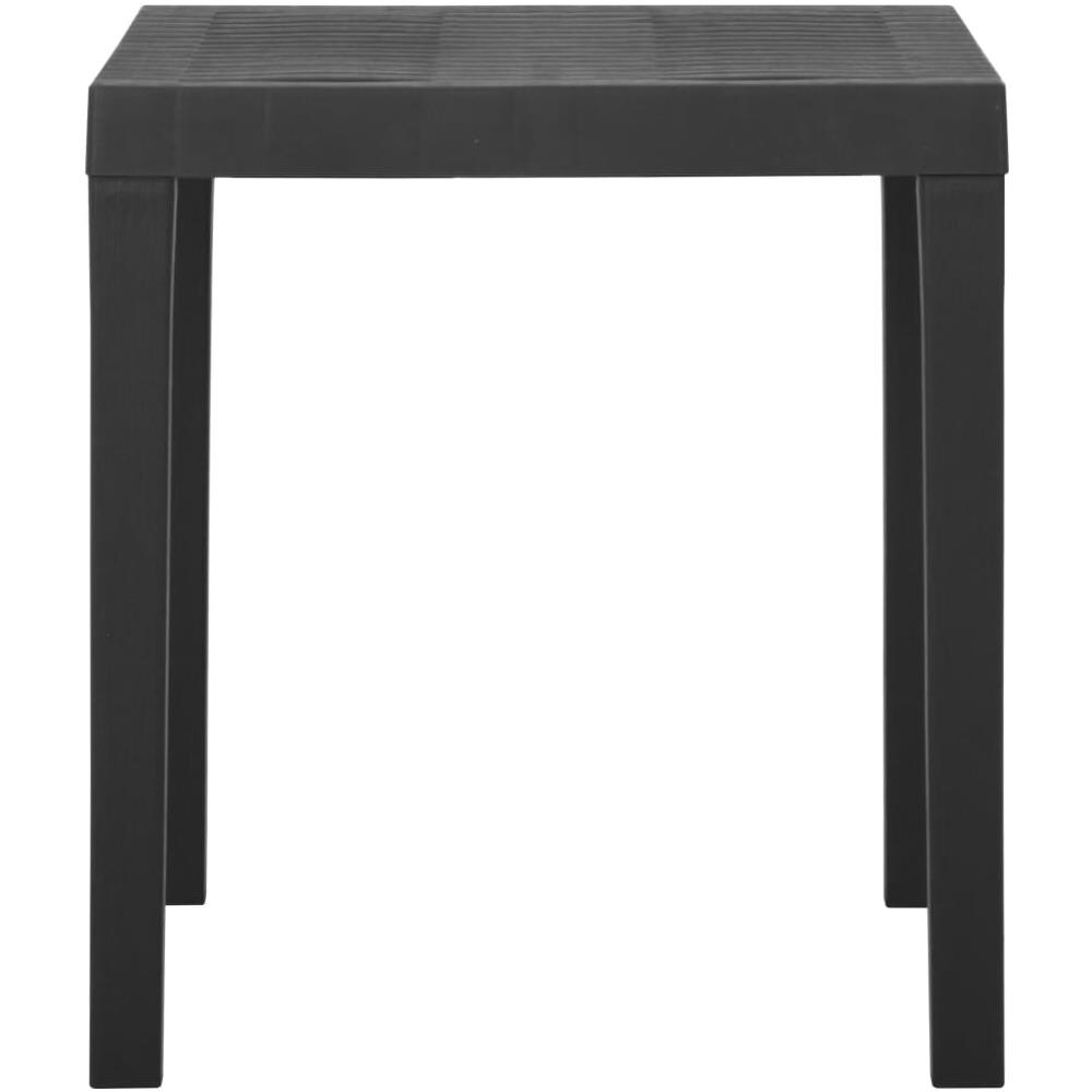 Tavolo Da Giardino Grigio 79x65x72 Cm In Plastica - Foto 3