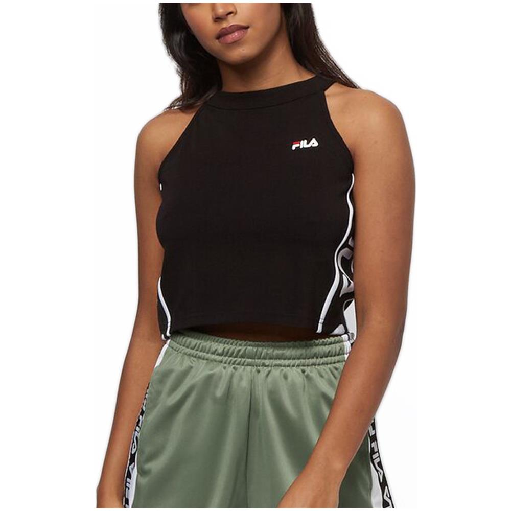 Top Da Donna Tama Cropped Nero Taglia L Codice 687694-002 - Foto 1