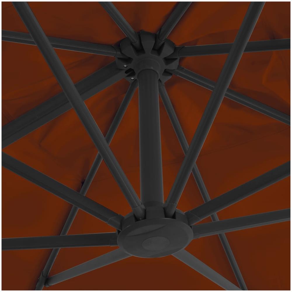 Ombrellone a Sbalzo con Palo in Alluminio 300x300 cm Terracotta - Foto 8