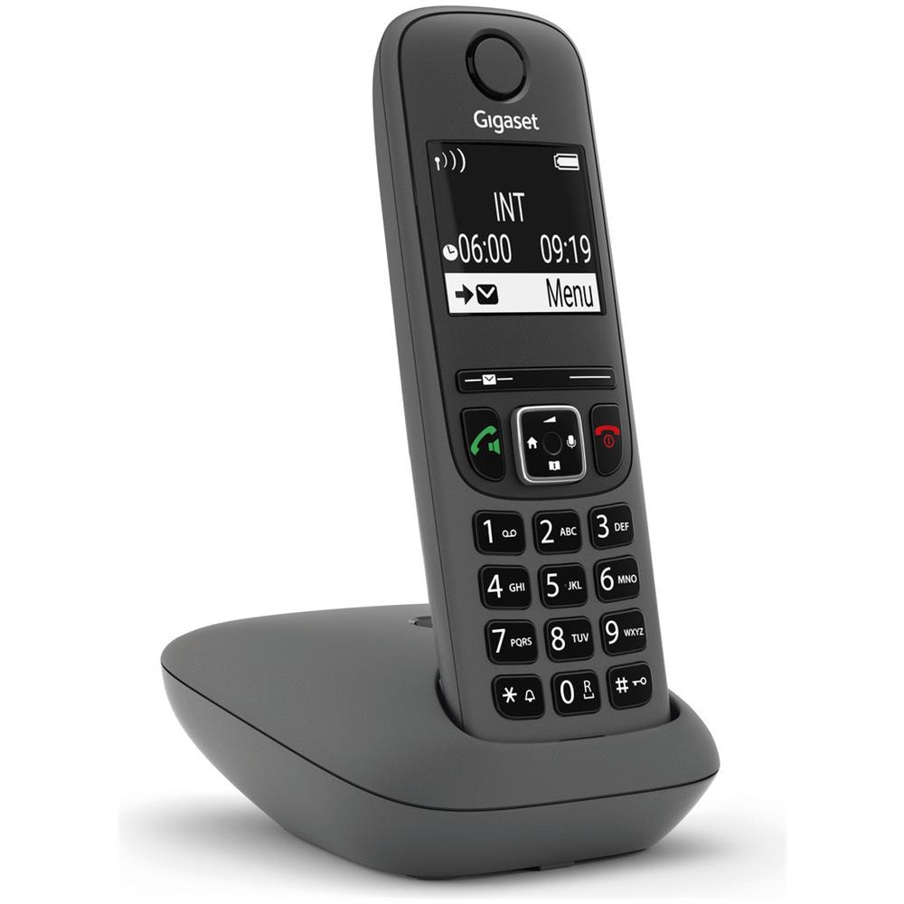 Telefono DECT Cordless AS490 Duo con Segreteria Telefonica Identificatore di Chiamata e Vivavoce Colore Nero - Foto 2