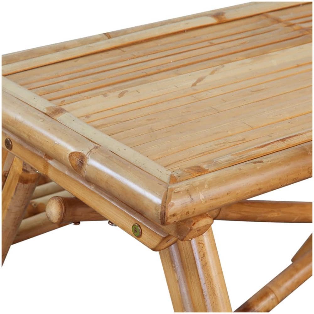Tavolo da Picnic 115x115x81 cm in Bambù - Foto 3