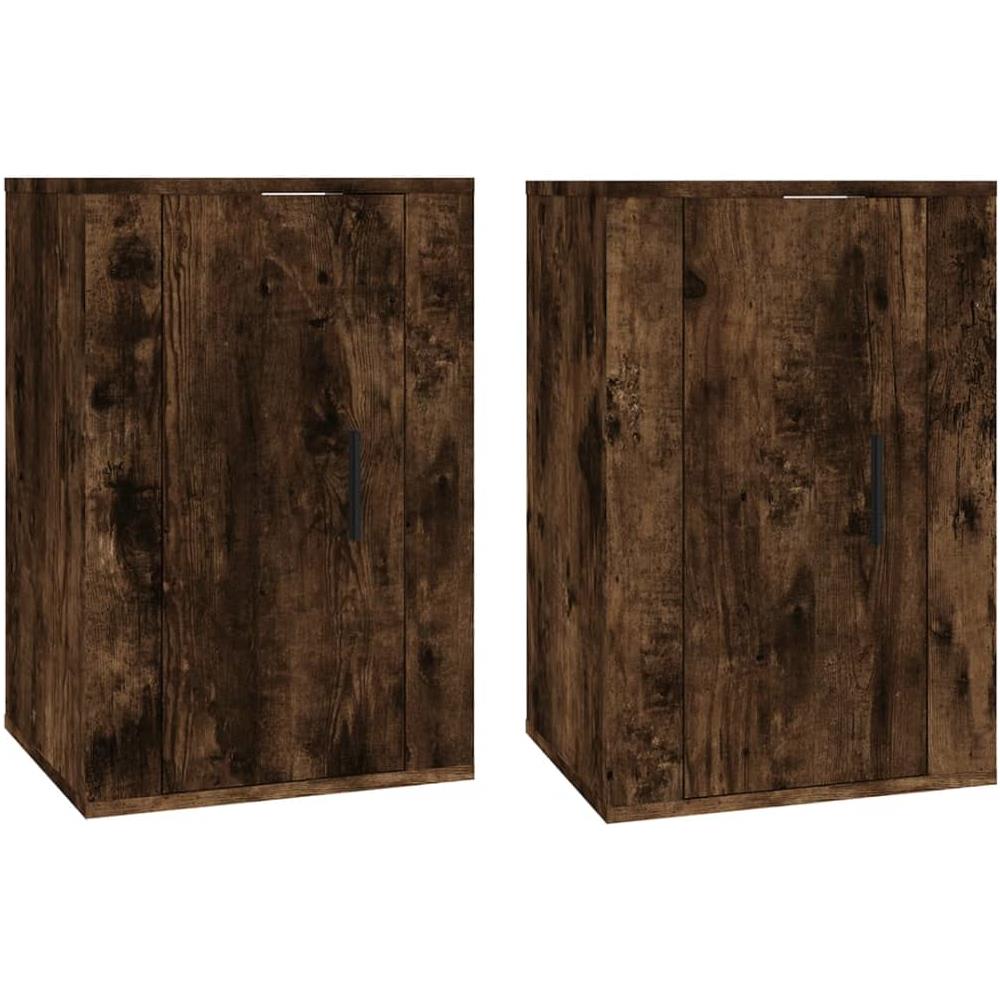 Mobili Porta Tv A Parete 2 Pz Rovere Fumo 40x34,5x60 Cm - Foto 2