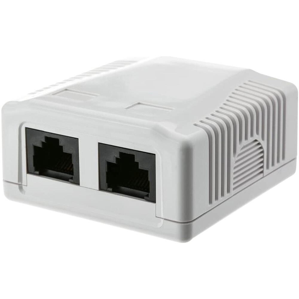 Scatola per montaggio su superficie Cat. 6 UTP non schermato a 2 porte Beige - Foto 1